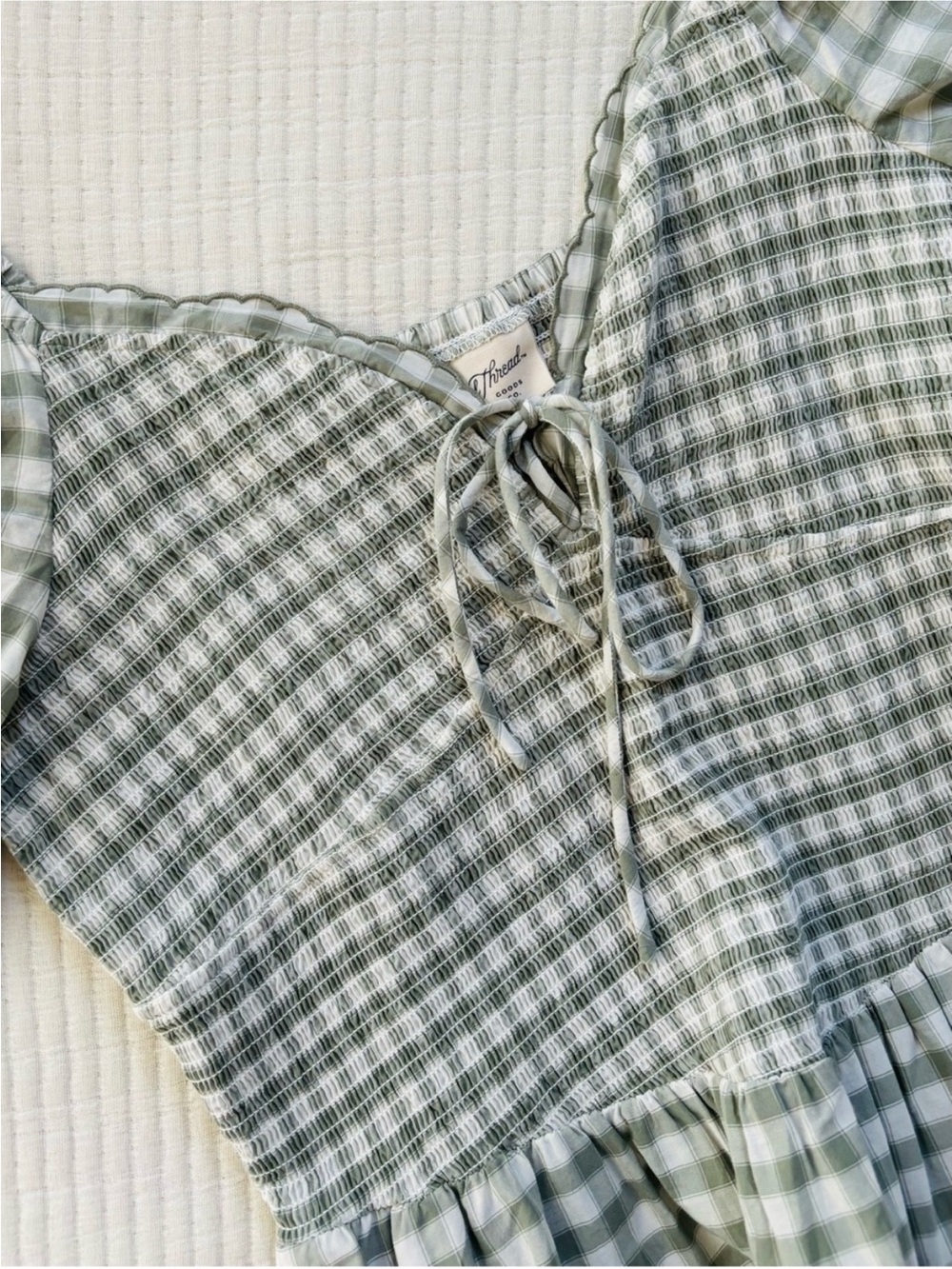 Universal Thread Gingham Puff Sleeve Dress - Picture 11 of 14
